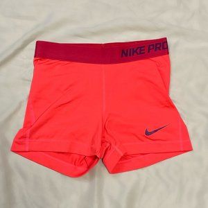 Women's Pink Nike Pro Short Size Small